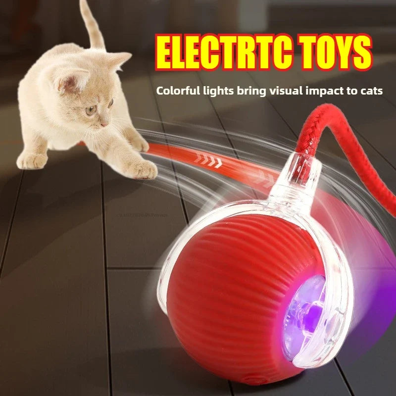 Cat Toys for Kitten Cats Ball Toys Pet Product Cat's Accessories for Home Automatic Electronic Indoor Interactive Cat Pet Toy