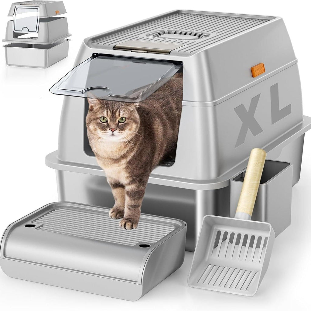 Removable-smell Stainless Steel Cat Litter Box